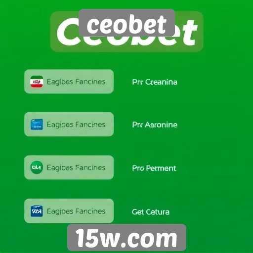 Opções de pagamento disponíveis em ceobet